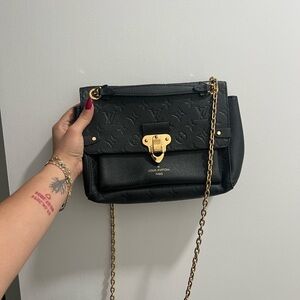 Louis Vuitton Black Crossbody Bag with Gold Chain